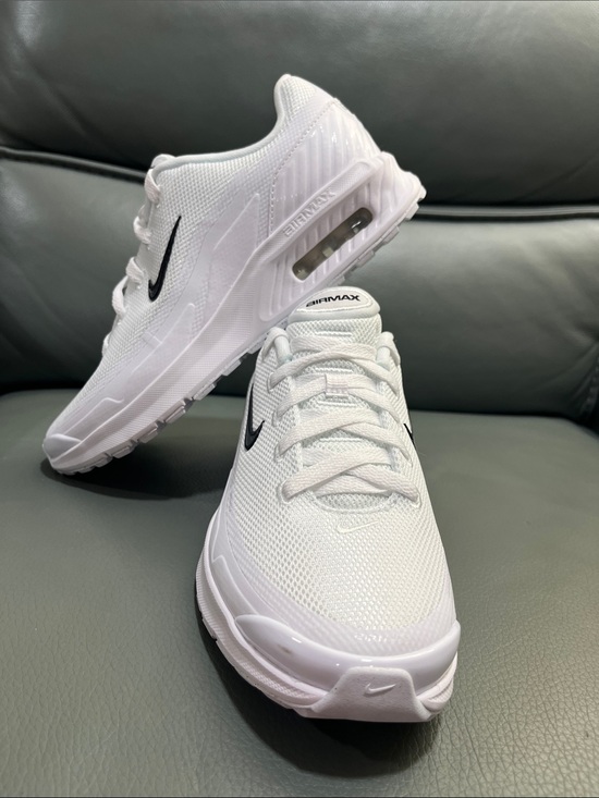 Nike Shoes - Nike Air Max woman’s White Sneakers with Black Swoosh Accent
